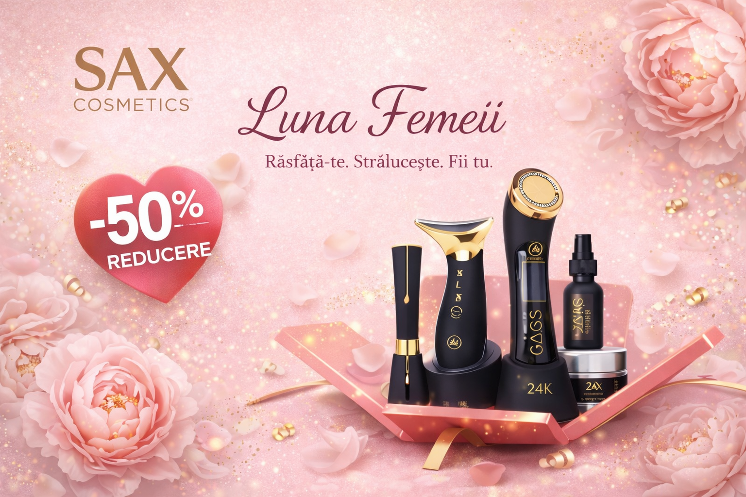 Sărbătorește luna femeii cu Sax Cosmetics